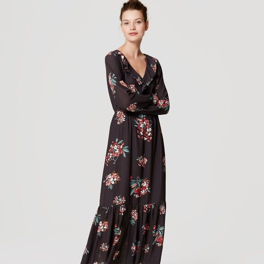 Loft Boho Floral Maxi NWT